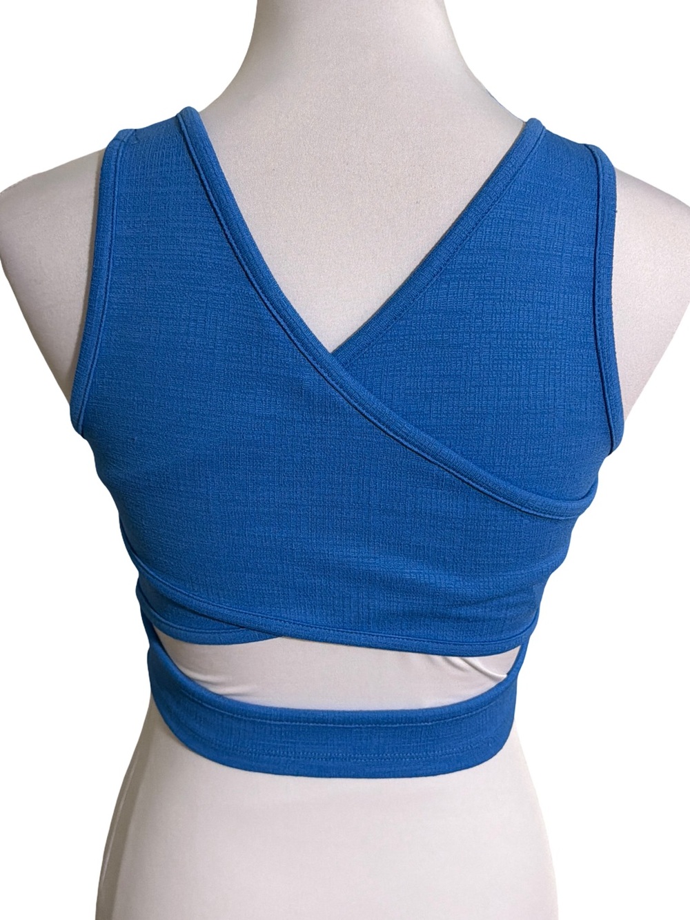 Roxy Blue Wrap Back Crop Top